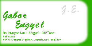 gabor engyel business card